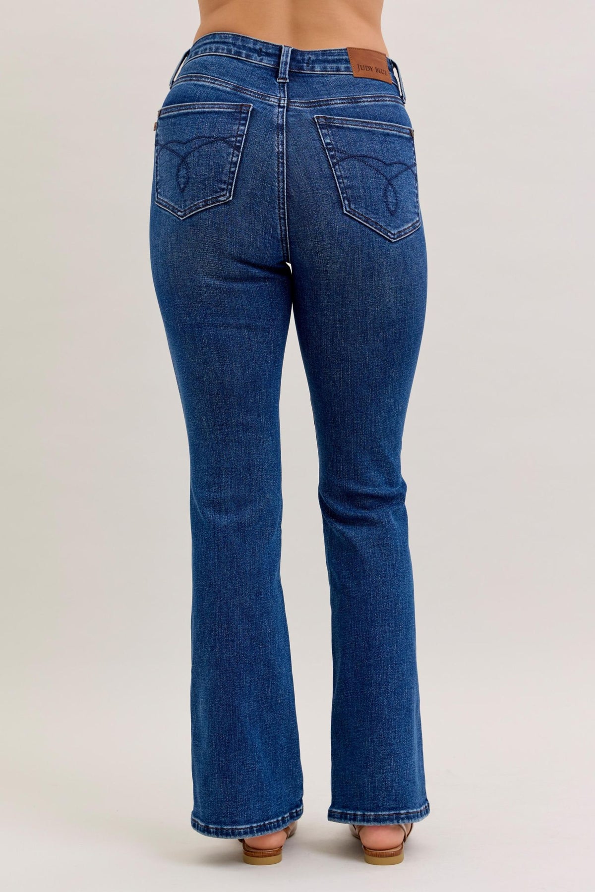 JUDY BLUE HIGH WAIST TUMMY CONTROL SHORT BOOTCUT - DARK STONE