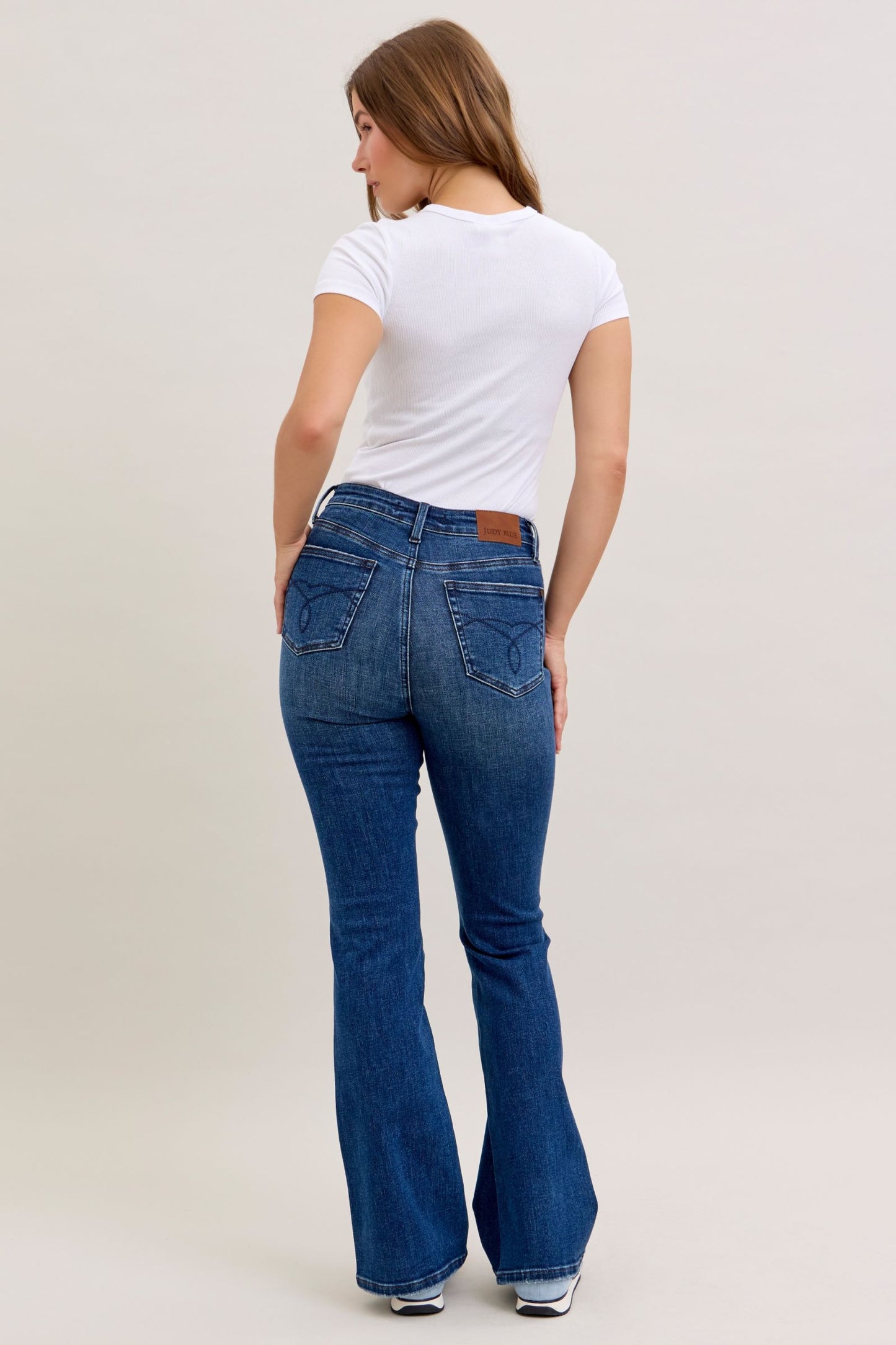 JUDY BLUE HIGH WAIST TUMMY CONTROL REGULAR BOOTCUT - DARK STONE