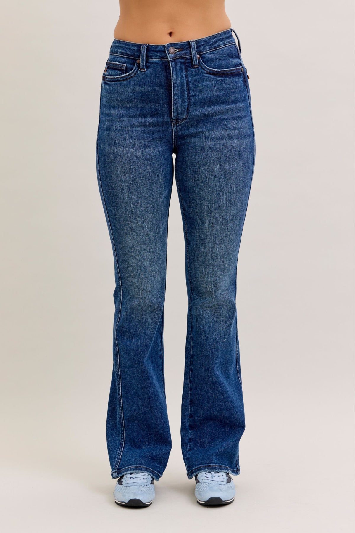 JUDY BLUE HIGH WAIST TUMMY CONTROL REGULAR BOOTCUT - DARK STONE