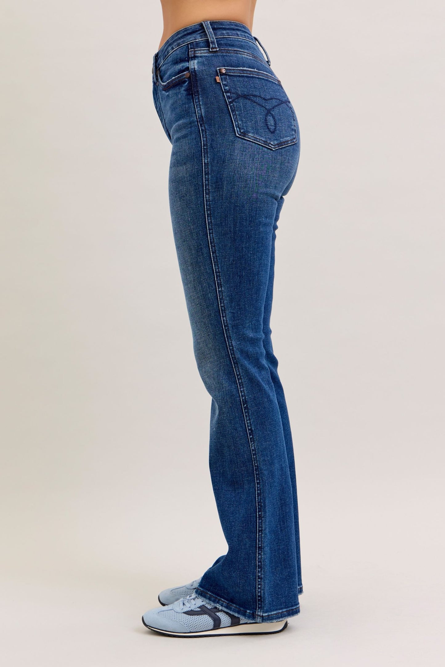 JUDY BLUE HIGH WAIST TUMMY CONTROL REGULAR BOOTCUT - DARK STONE