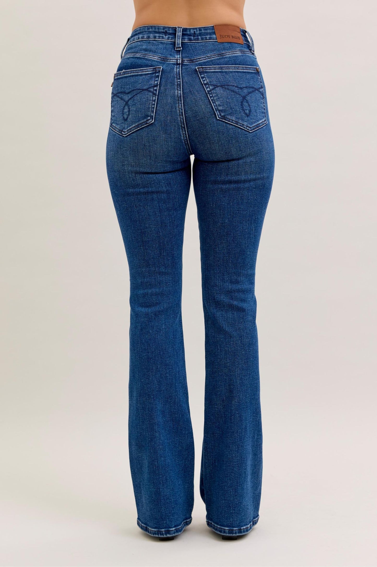JUDY BLUE HIGH WAIST TUMMY CONTROL LONG BOOTCUT - DARK STONE