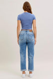 JUDY BLUE MID RISE BOYFRIEND JEANS - MEDIUM STONE