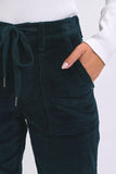 JUDY BLUE HIGH WAIST CORDUROY CUFFED JOGGER - EMERALD