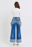 JUDY BLUE HIGH WAIST RETRO WIDE LEG JEAN - MEDIUM STONE