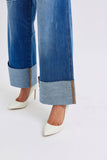 JUDY BLUE HIGH WAIST RETRO WIDE LEG JEAN - MEDIUM STONE