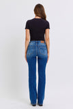 JUDY BLUE MID RISE THERMAL BOOTCUT JEANS - DARK STONE