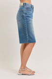 JUDY BLUE HIGH WAIST RIGID MAGIC JORTS - MEDIUM STONE