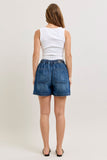 JUDY BLUE HIGH WAIST BAGGY SHORT FEATHERWEIGHT - DARK STONE