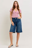 JUDY BLUE HIGH WAIST JORTS - DARK STONE