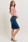 JUDY BLUE HIGH WAIST JORTS - DARK STONE