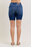 JUDY BLUE MID RISE BERMUDA SHORTS - DARK STONE