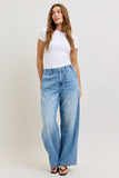 JUDY BLUE HIGH WAIST FEATHERWEIGHT BAGGY ELASTIC WAISTBAND - MEDIUM STONE