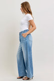 JUDY BLUE HIGH WAIST FEATHERWEIGHT BAGGY ELASTIC WAISTBAND - MEDIUM STONE