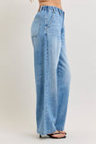 JUDY BLUE HIGH WAIST FEATHERWEIGHT BAGGY ELASTIC WAISTBAND - MEDIUM STONE