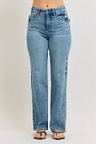JUDY BLUE HIGH WAIST TUMMY CONTROL SLIM STRAIGHT JEANS