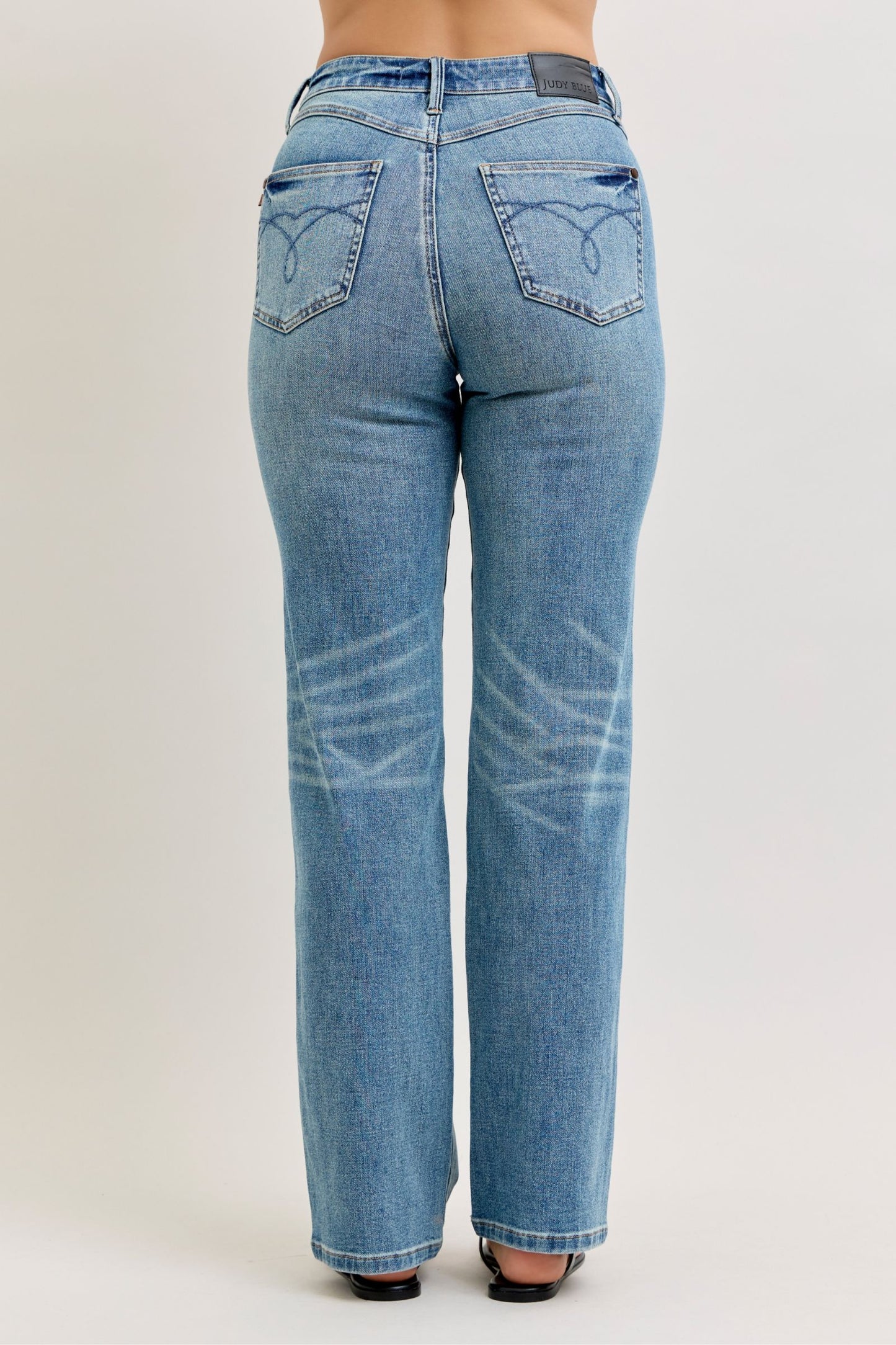 JUDY BLUE HIGH WAIST TUMMY CONTROL SLIM STRAIGHT JEANS
