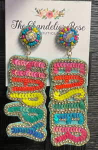 HAPPY EASTER EARRINGS SEQUINS EARRINGS