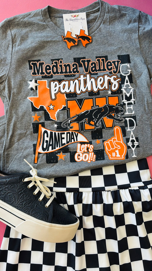 MEDINA VALLEY PANTHERS GAME DAY TEE - DEEP HEATHER