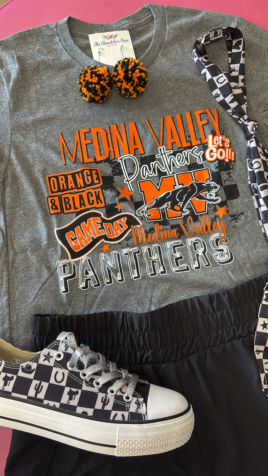 MEDINA VALLEY PANTHERS GAME DAY TEE - DEEP HEATHER