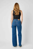 JUDY BLUE HIGH WAIST VINTAGE WIDE JEANS - MEDIUM STONE