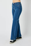 JUDY BLUE HIGH WAIST VINTAGE WIDE JEANS - MEDIUM STONE