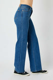 JUDY BLUE HIGH WAIST VINTAGE WIDE JEANS - MEDIUM STONE