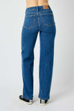 JUDY BLUE HIGH WAIST VINTAGE WIDE JEANS - MEDIUM STONE