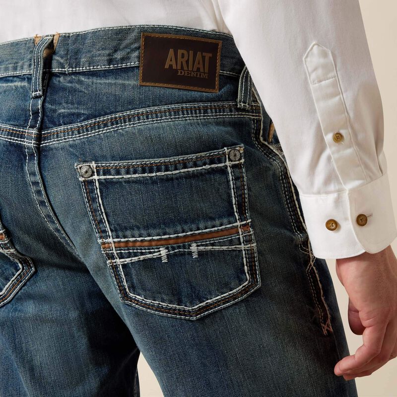 ARIAT MENS M4 LOW RISE COLTRANE BOOT CUT JEAN - DURANGO