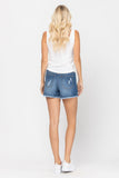 JUDY BLUE MID RISE LEOPARD PATCH SHORTS