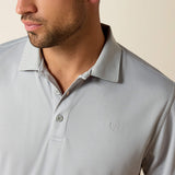 ARIAT MENS TEK POLO - SILVER LINING