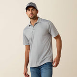 ARIAT MENS TEK POLO - SILVER LINING