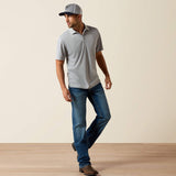 ARIAT MENS TEK POLO - SILVER LINING