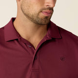 ARIAT MENS TEK POLO - MAROON