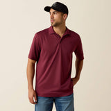 ARIAT MENS TEK POLO - MAROON