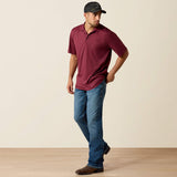 ARIAT MENS TEK POLO - MAROON