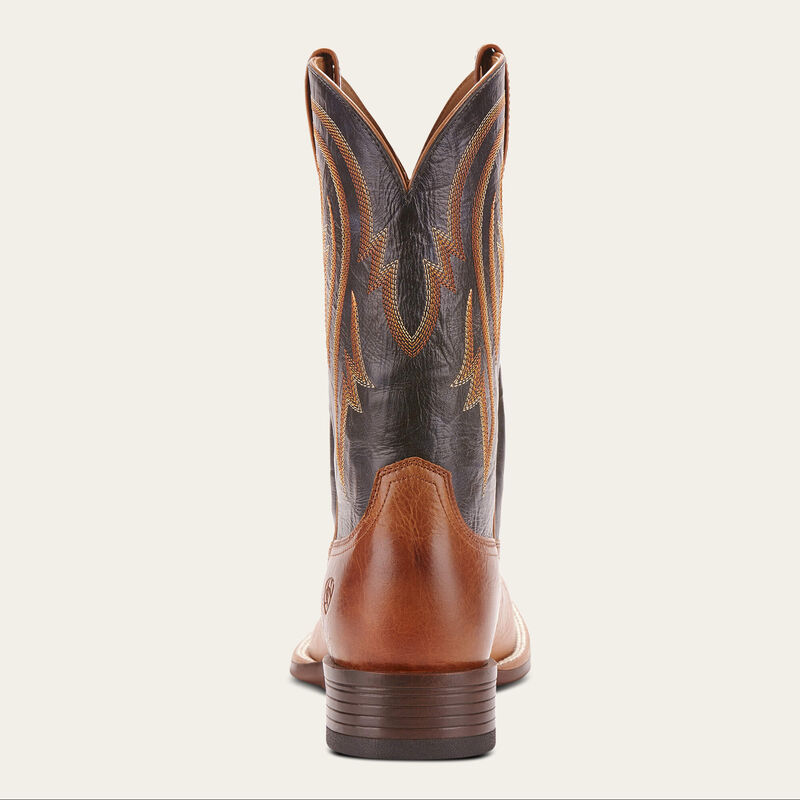 ARIAT MENS PLANO COWBOY BOOT - GINGERSNAP/ARMY BLUE