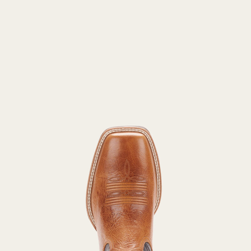 ARIAT MENS PLANO COWBOY BOOT - GINGERSNAP/ARMY BLUE