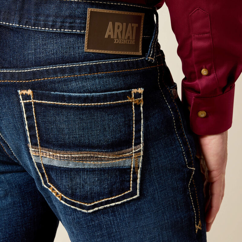ARIAT MENS M7 ROCKER CONCORD STRETCH STACKABLE STRAIGHT SLIM FIT LEG JEAN - DODGE