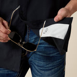 ARIAT MENS VENTTEK CLASSIC SHORT SLEEVE SHIRT - BLACK