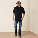 ARIAT MENS VENTTEK CLASSIC SHORT SLEEVE SHIRT - BLACK