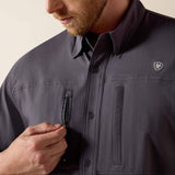 ARIAT MENS VENTTEK CLASSIC SHORT SLEEVE SHIRT - CHARCOAL