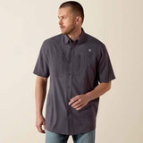 ARIAT MENS VENTTEK CLASSIC SHORT SLEEVE SHIRT - CHARCOAL