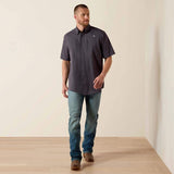 ARIAT MENS VENTTEK CLASSIC SHORT SLEEVE SHIRT - CHARCOAL