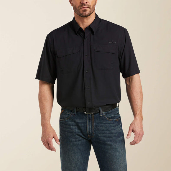 ARIAT MENS VENTTEK OUTBOUND CLASSIC FIT SHIRT - BLACK