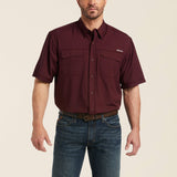 ARIAT MENS VENTTEK OUTBOUND CLASSIC FIT SHIRT - BERRY BARK