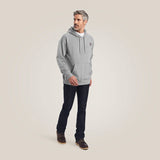 ARIAT MENS ARIAT LOGO HOODIE - HEATHER GREY