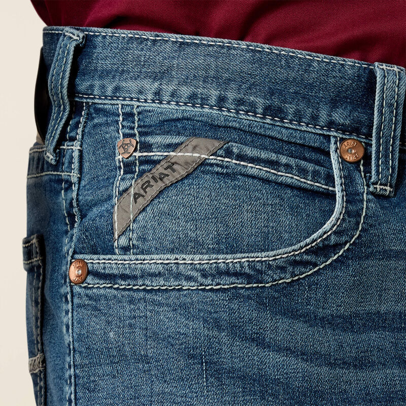 ARIAT MENS M4 RELAXED HUGO BOOT CUT FIT JEANS - BANNOCK