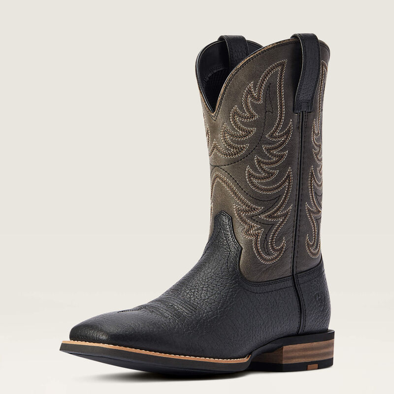 ARIAT MENS EVERLITE COUNTDOWN WESTERN BOOT - BLACK/SLATE GREY