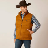 ARIAT MENS GRIZZLY 2.0 CANVAS CONCEAL AND CARRY VEST - CHESTNUT