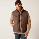 ARIAT MENS GRIZZLY 2.0 CANVAS CONCEAL AND CARRY VEST - BRACKEN